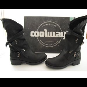 Coolway leather  biker boots sz 38/ US 8